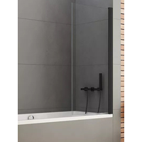Стеклянная шторка для ванны NEW TRENDY New Soleo Black 90x140 P-0040 - фото