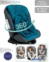 Детское автокресло Amarobaby Brilliant Isofix AMARO-2003-BrBi (бирюзовый) - фото2