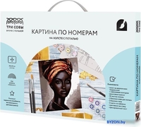 Картина по номерам Три совы Африканская женщина КХп_48138 - фото