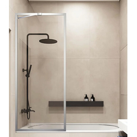 Стеклянная шторка для ванны Veconi 80x150 PL85-80-01-C7 (стекло прозрачное/хром) - фото