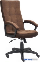 Кресло TetChair Trendy (флок/ткань, коричневый) - фото