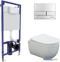 Унитаз Berges Wasserhaus Ventas Rimless 043237 (с сиденьем) - фото