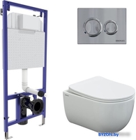 Унитаз Berges Wasserhaus Ventas Rimless 043241 (с сиденьем) - фото
