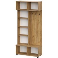 Вешалка для одежды SV-Мебель Милан исп.2 00-00108161 (дуб золотой/белый матовый) - фото2