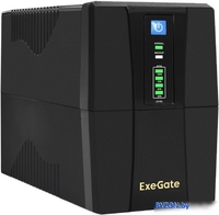 Источник бесперебойного питания ExeGate SpecialPro UNB-600.LED.AVR.4C13.RJ.USB EX292763RUS - фото