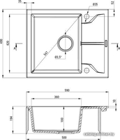 Кухонная мойка Deante Andante ZQN T11A (металлический антрацит) - фото2
