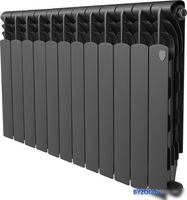 Биметаллический радиатор Royal Thermo Revolution Bimetall 500 2.0/Noir Sable (12 секций) - фото