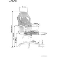 Кресло Signal Dakar (черный/красный) - фото2