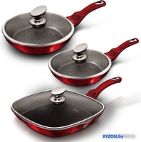 Набор сковород Berlinger Haus Burgundy Metallic Line BH-6189 - фото