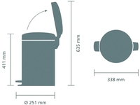 Мусорное ведро Brabantia Pedal Bin NewIcon 12 л (небесно-голубой) - фото2