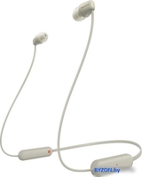 Наушники Sony WI-C100 (бежевый) - фото