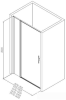 Душевая дверь Allen Brau Priority 3.31038.BA 294067 (серебро браш) - фото2