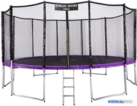 Atlas Sport 490 см - 16ft Pro (с лестницей, внешняя сетка, сливовый) - фото