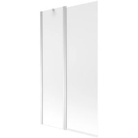 Стеклянная шторка для ванны Mexen Flip Chrome Matt 100 - фото