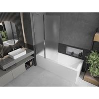 Стеклянная шторка для ванны Mexen Flip Chrome Matt 100 - фото2