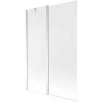 Стеклянная шторка для ванны Mexen Flip Chrome Matt 120 - фото