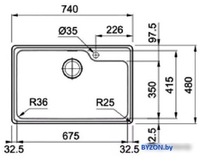 Кухонная мойка Franke Bell BCX 610-74 TL 101.0689.946 - фото2