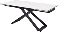 Кухонный стол M-City Livorno 180 Matt 614M04282 (White Marble Solid Ceramic/Black) - фото