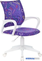 Компьютерное кресло Бюрократ Burokids 1W 1920838 (фиолетовый Sticks 08/пластик белый) - фото