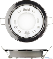 Точечный светильник Uniel GX53/H2 BLACK CHROME 10 PROM UL-00005055 - фото