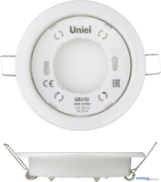 Точечный светильник Uniel GX53/H2 WHITE 10 PROM UL-00005051 - фото