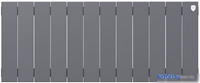 Биметаллический радиатор Royal Thermo PianoForte 300 Silver Satin (12 секций) боковое подключение - фото