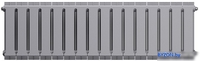 Биметаллический радиатор Royal Thermo PianoForte 300 Silver Satin (16 секций) боковое подключение - фото2