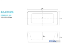 Ванна Aquatek Квадро 180x80 AQ-K27880 - фото2