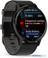 Умные часы Garmin Venu 3 (черный, с кожаным ремешком) - фото2