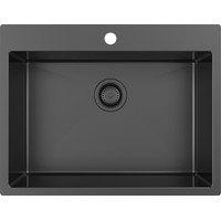 Кухонная мойка ZorG ZRN 5065 Premium PVD Gunblack - фото