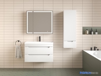 Style Line Тумба под умывальник Остин 70 2 ящика (подвесная, белый) - фото2