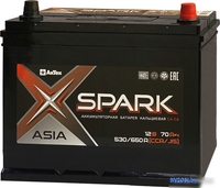 Автомобильный аккумулятор Spark Asia 530/650A EN/JIS R+ SPAA70-3-R (70 А·ч) - фото