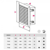 Вентиляционная решетка Awenta Express T100GR 17x17 (графитовый) - фото2