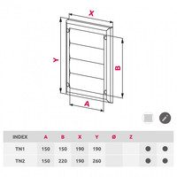 Вентиляционная решетка Awenta TN1 19x19 (белый) - фото2