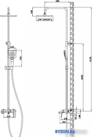 Душевая система Esko Singapore Black ST300BL - фото2