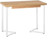 Кухонный стол Millwood Лофт Лондон 100-140x60x76 (дуб золотой Craft/металл белый - фото