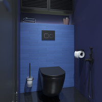 Панель смыва IDDIS Unisteel UNI04BCi77 (матовый черный) - фото2