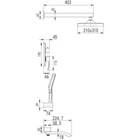 Душевая система Rose R1535H - фото2