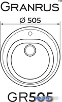 Кухонная мойка Granrus GR-505 (светло-серый) - фото2