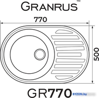 Кухонная мойка Granrus GR-770 (темно-серый) - фото2