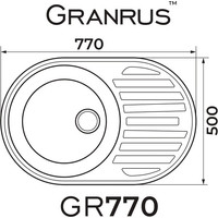 Кухонная мойка Granrus GR-770 (антрацит) - фото2