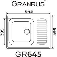Кухонная мойка Granrus GR-645 (черный) - фото2
