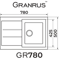Кухонная мойка Granrus GR-780 (белый) - фото2