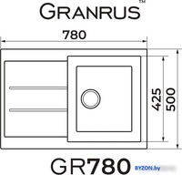 Кухонная мойка Granrus GR-780 (антрацит) - фото2