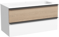 Sancos Тумба под умывальник Delta DL100W (дуб светлый/графит) - фото