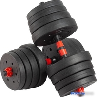 Набор гантелей с грифом для штанги VictoryFit VF-DC300 2x15 кг - фото