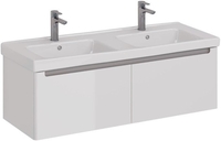 Lemark Тумба под умывальник Buno Mini 125 LM05BM125T (белый глянец) - фото