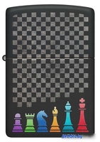 Зажигалка Zippo Chess Pieces Black Matte 48662 - фото2