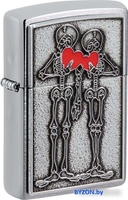 Зажигалка Zippo Couple Love Brushed Chrome 48688 - фото