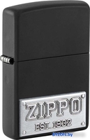 Зажигалка Zippo License Plate Black Matte 48689 - фото